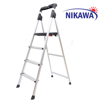 Thang nhôm ghế tay vịn 4 bậc Nikawa NKP-04