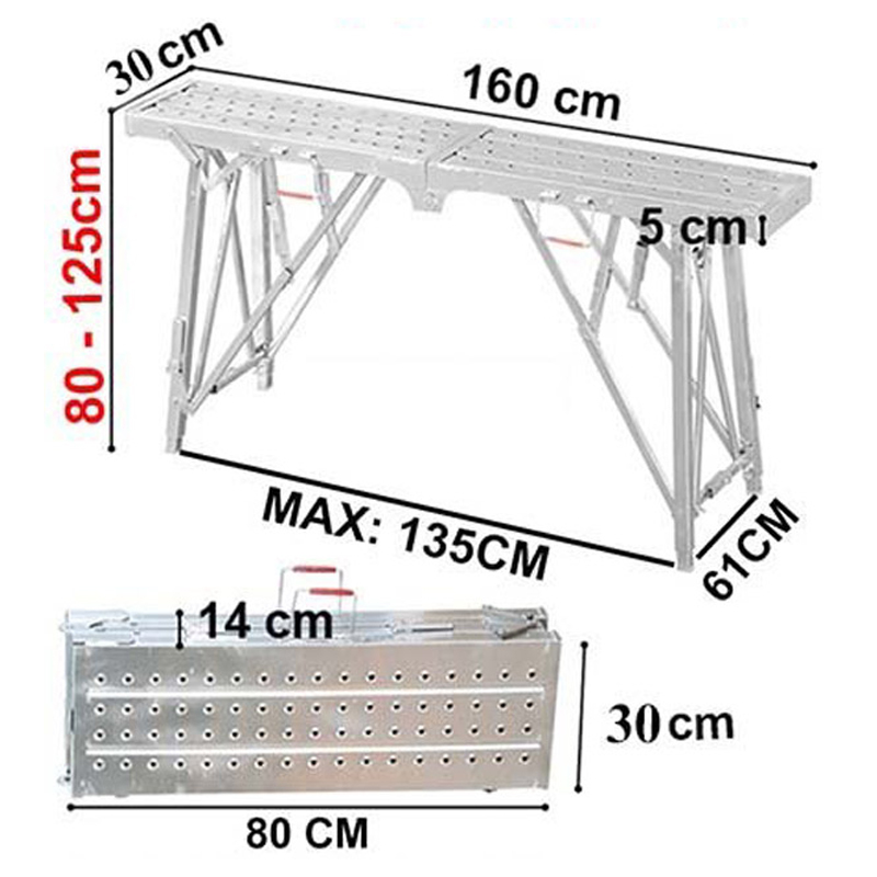 Thang nhôm giàn giáo di động gấp gọn Nikita MD30-160
