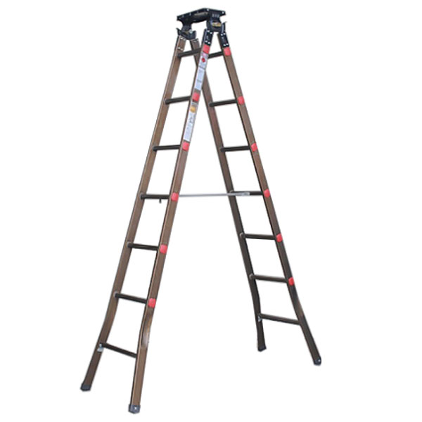 Thang nhôm chữ A phổ thông 2.5m Boodoor N25 (Xi nâu)