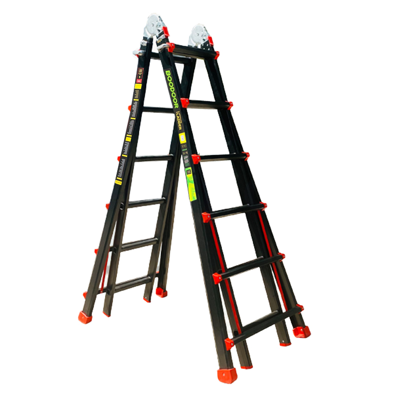 Thang nhôm rút lồng chữ A 6m Boodoor RS30 (Sơn đen)