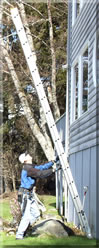 extension ladder set up #4. copyright 2006 volitar industries