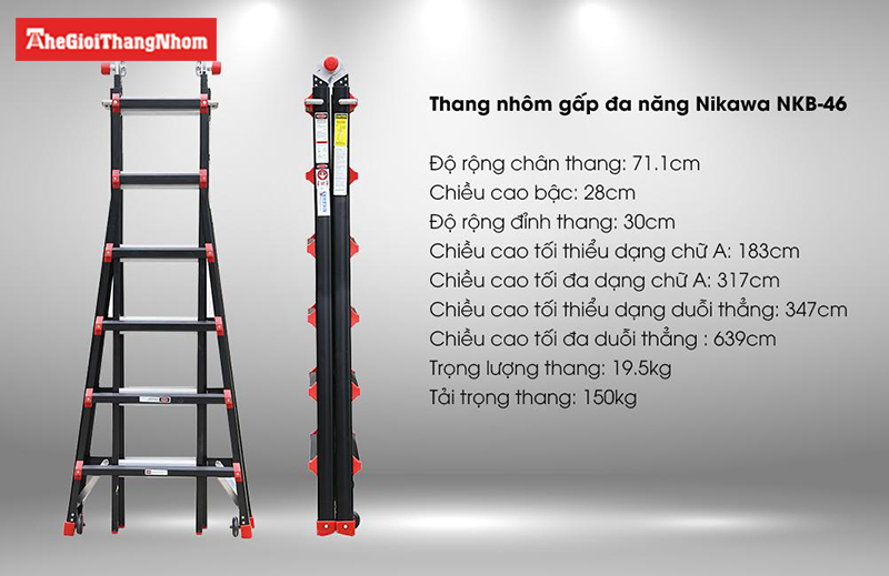  thang nhôm rút chữ A TPHCM