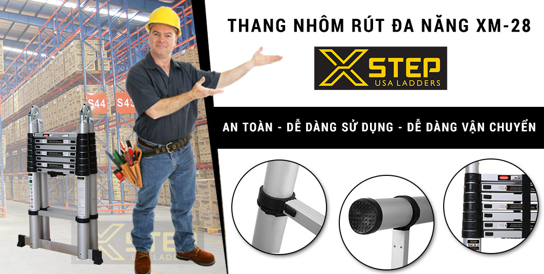  thang nhôm rút đa năng XM-28 Xstep