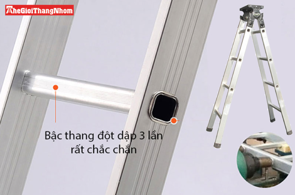 Thang nhôm chữ A 2 5m NH-TA25