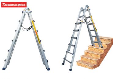 Mua thang nhôm loại nào sử dụng được trên cầu thang ?