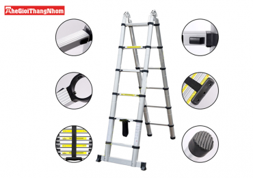 Bộ sưu tập thang nhôm chữ M có tải trọng trên 120kg