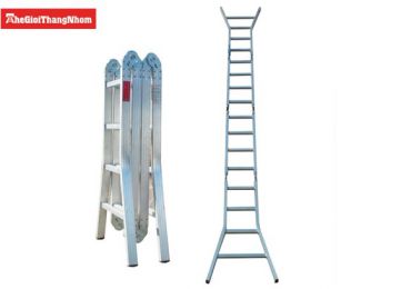 Thang nhôm 4 đoạn hỗ trợ việc sơn nhà an toàn và hiệu quả