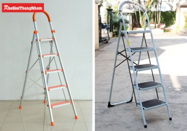 Thang nhôm ghế 5 bậc giá khoảng 1 triệu dành cho gia đình