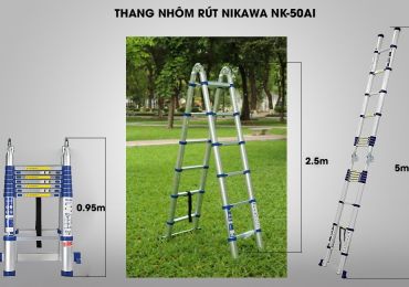 Không còn lo lắng về các công việc trên cao khi có thang nhôm Nikawa NK 50Ai